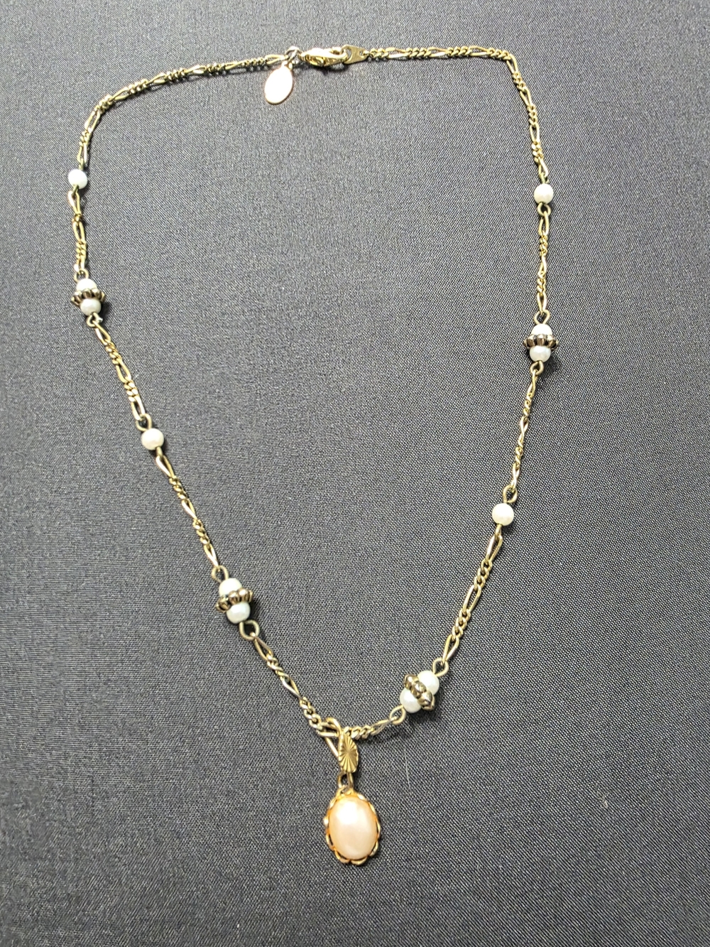 Estate Gold-Tone Pendsnt Necklace By Designer Robert Rose - Item 490